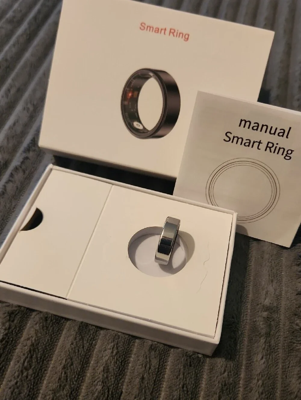 Smart Ring Wearable in Black - Wireless Health & Activity Tracker